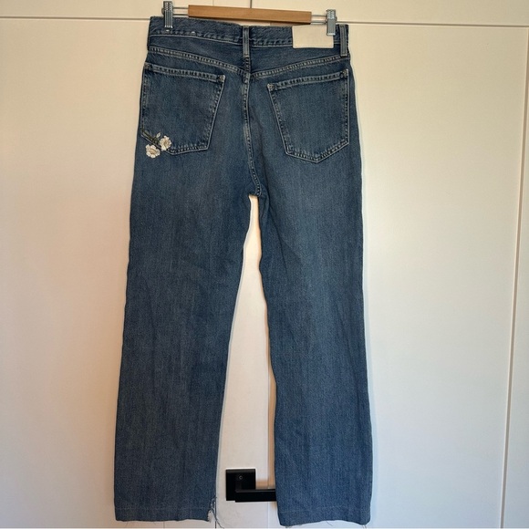 7 For All Mankind Floral Embroidered Denim Jeans - Picture 4 of 15